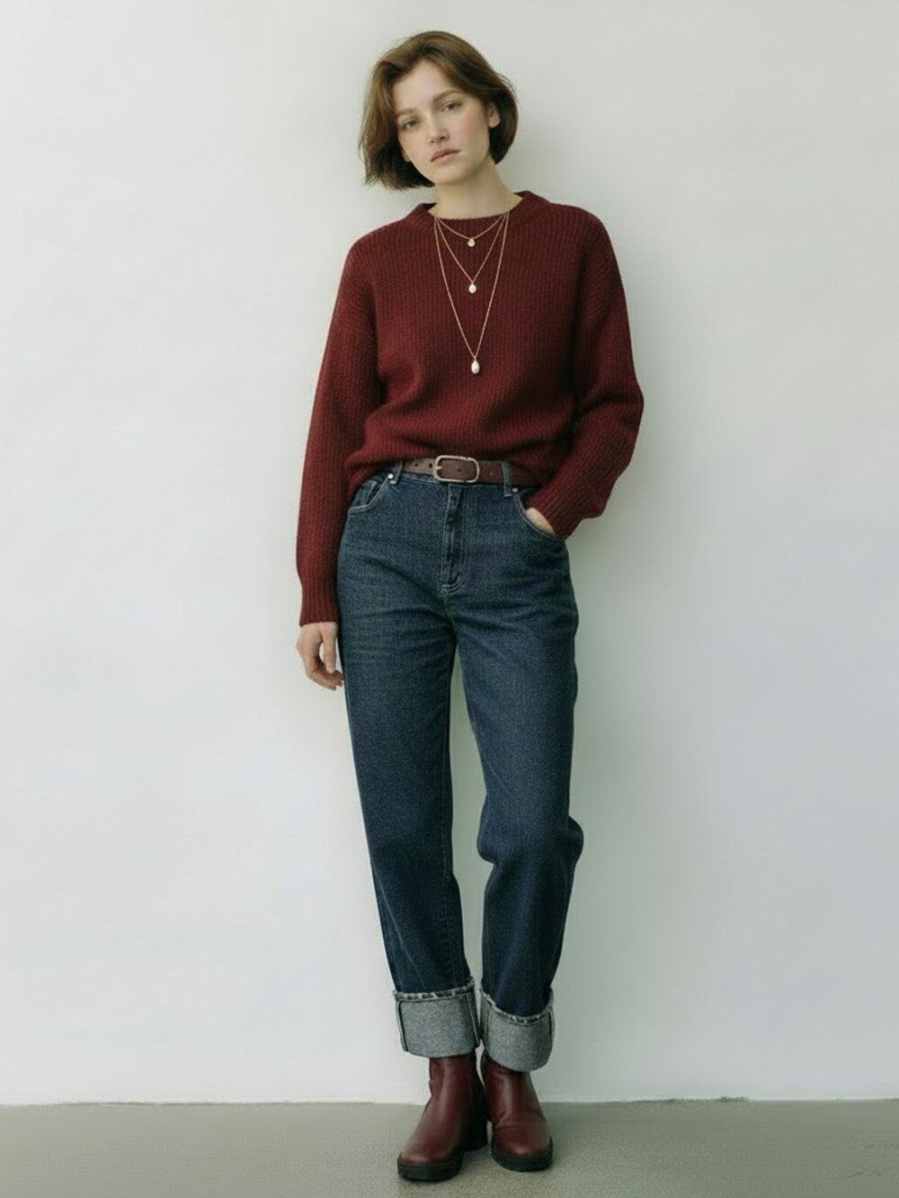 Zara high rise cuffed jeans size 2